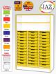 Jaz Storage Range - Triple Width Tray Unit With Top Open Storage - view 1