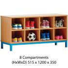 Cloakroom Bench With Open Compartments - view 1