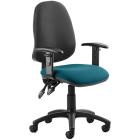 Eclipse 2 Lever Task Operator Chair - Bespoke Colour Seat With Height Adjustable Arms - view 1