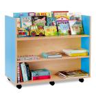 Bubblegum Library Unit With 3 Straight Shelves On Both Sides - view 2