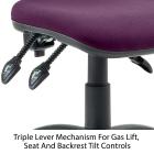 Eclipse 3 Lever Task Operator Chair - Bespoke Colour Seat - view 2