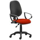 Eclipse 1 Lever Task Operator Chair - Bespoke Colour Seat With Loop Arms - view 1