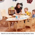 Wooden Stacking One Piece Chair - Pack of 4 - view 4