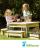 Outdoor Square Table And Bench Set - view 1