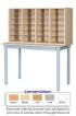 24 Space Pigeonhole Unit with Table - view 1