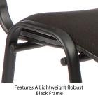 ISO Black Frame Chair With Fabric Seating - view 2
