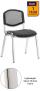 ISO Chrome Frame Chair With Mesh Back And Black Fabric Seating - view 1