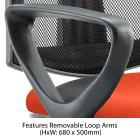 Eclipse 2 Lever Task Operator Chair - Bespoke Colour Seat With Mesh Back And Loop Arms - view 2