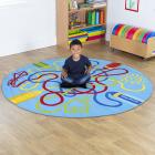 Decorative Colour Tubes Carpet - 2m Diameter - view 1