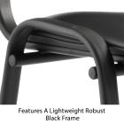 ISO Black Frame Chair With Vinyl Seating - view 2