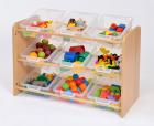 RS Classroom Tidy with 9 Clear or Coloured Plastic Trays  - view 1