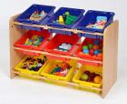 RS Classroom Tidy with 9 Clear or Coloured Plastic Trays  - view 2