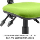 Eclipse 3 Lever Task Operator Chair - Bespoke Colour Chair - view 2