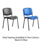 ISO Black Frame Chair With Vinyl Seating - view 4