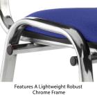 ISO Chrome Frame Chair With Mesh Back - Bespoke Colour Seating - view 2
