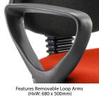 Eclipse 2 Lever Task Operator Chair - Bespoke Colour Seat With Loop Arms - view 2