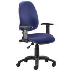 Eclipse 1 Lever Task Operator Chair - Bespoke Colour Chair With Height Adjustable Arms - view 1
