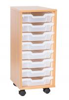 Sturdy Storage Single Column Unit - 8 Shallow Trays - view 1