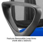 Eclipse 2 Lever Task Operator Chair - Mesh Back With Loop Arms And Hi-Rise Draughtsman Kit - view 2