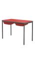 Classroom Contract Spiral Stacking Rectangular Table - Spray Polyurethane Edge - With 2 Shallow Trays and Tray Runners - view 3