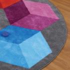 Rainbow Circular Polygons Carpet - 2m Diameter - view 2