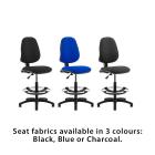 Eclipse 1 Lever Task Operator Chair With Hi-Rise Draughtsman Kit - view 3