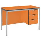 Fully Welded Teachers Desk With PU Edge - 3 Drawer Pedestal - view 3