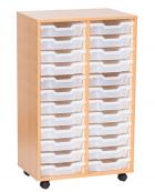 Sturdy Storage Double Column Unit - 24 Shallow Trays - view 1