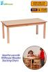 Rectangle Melamine Top Wooden Table - 1120 x 560mm - view 1