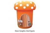 SET OF 4: 90 Litre Mushroom Litter Bins - view 4