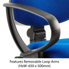Eclipse 1 Lever Task Operator Chair With Loop Arms - view 2