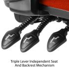 Eclipse XL 3 Lever Task Operator Chair - Bespoke Colour Seat With Loop Arms - view 3
