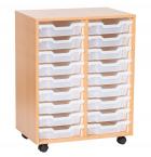 Sturdy Storage Double Column Unit - 18 Shallow Trays - view 1