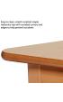 Trapezoid Melamine Top Wooden Table - 1120 x 560mm - view 2