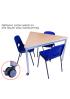 GOPAK Enviro Triangle Classroom Table - Optional Castor - view 2