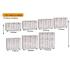 Sturdy Storage - Triple Shallow Tray Grey Column Unit - view 2