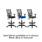 Eclipse 2 Lever Task Operator Chair - Mesh Back With Height Adjustable Arms And Hi-Rise Draughtsman Kit - view 4