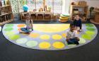 Safari Large Semi-Circle Placement Carpet 4m x 2m - view 1