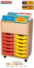 12 Tray Tall Mobile Book Trolley - view 1