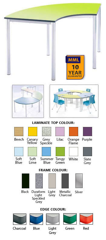 Curved Arc Shape Contemporary Meeting Room Table