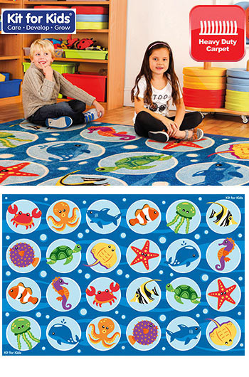 Under the Sea Rectangular Placement Carpet - 3m x 2m