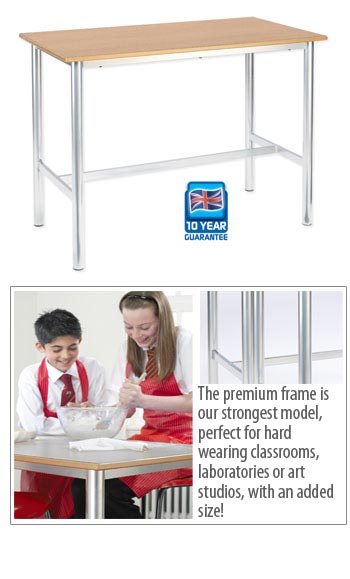 Premium H-Frame Work Table With MDF Edge