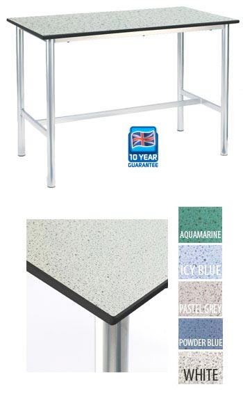 Premium H-Frame Work Table With Trespa Top