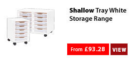 Shallow Tray White Storage Range