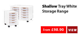 Shallow Tray White Storage Range