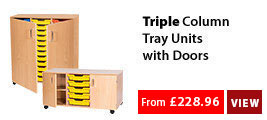 Triple Column Tray Units With Doors