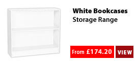 White Bookcases Storage Range