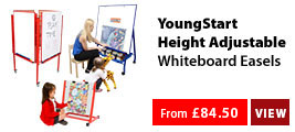 YoungStart Height Adjustable Whiteboard Easels